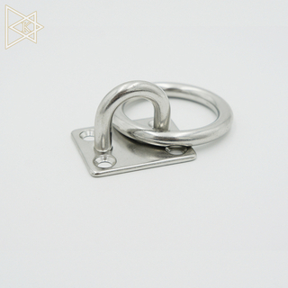 Stainless Steel Square Pad Eye With Rround Ring